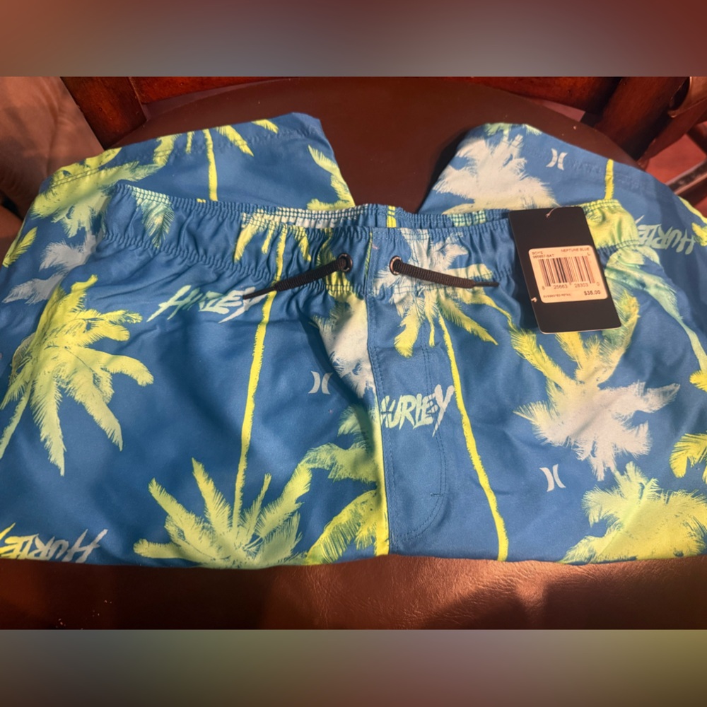 New boys Hurley swim trunks Neptune blue with tag large